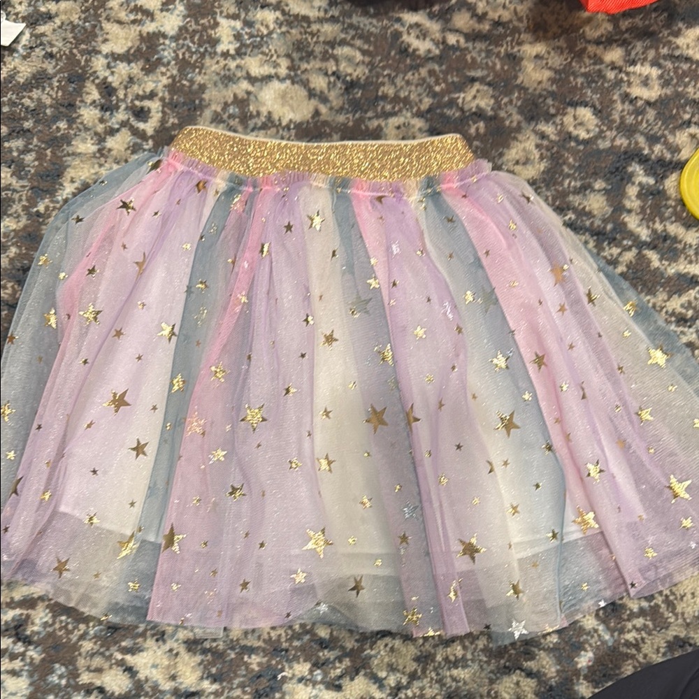 Gold Starry Tulle Skirt - Picture 1 of 5